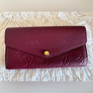 Louis Vuitton Like New Empreinte Portefeuille Sarah Long Wallet
